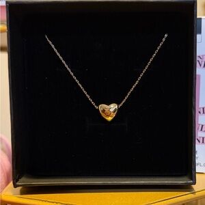 Gold Heart Pendant Necklace - Elegant Women's Jewelry
